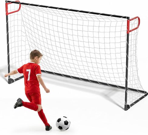 8x5 FT Soccer Goal for Backyard | Foldable Soccer Net with Metal Frame | Portable Training Goal for Home Practice, Park & Beach Use in Kuwait