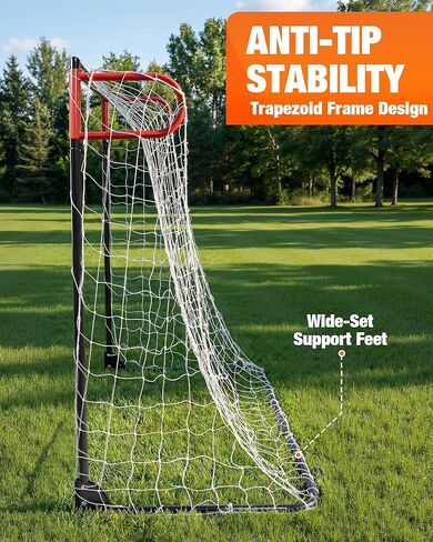 8x5 FT Soccer Goal for Backyard | Foldable Soccer Net with Metal Frame | Portable Training Goal for Home Practice, Park & Beach Use in Kuwait