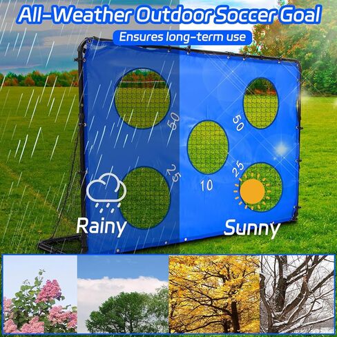 2 in 1 Soccer Goal Portable for Backyard Soccer Training Net Detachable Metal Target Goal Net with Ground Nails for Indoor Outdoor Sports in Saudi Arabia