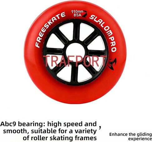6-Pack Inline Skate Replacement Wheels 100mm 110mm Inline Wheels 85A PU with Pre-Installed ABEC-11 Bearings for 3-Wheel Speed Skate (Blue,100mm) in Saudi Arabia