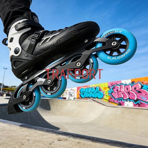 6-Pack Inline Skate Replacement Wheels 100mm 110mm Inline Wheels 85A PU with Pre-Installed ABEC-11 Bearings for 3-Wheel Speed Skate (Blue,100mm) in Saudi Arabia