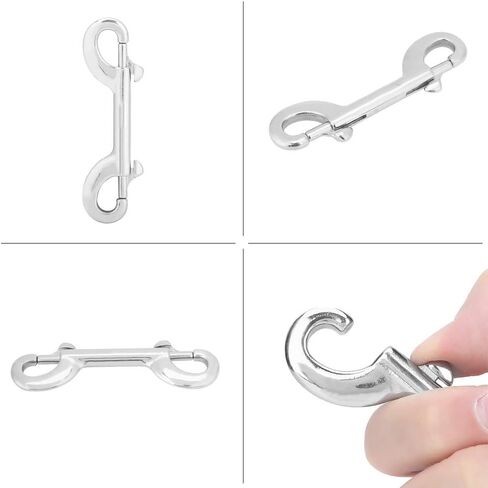 Estink 316 Stainless Steel Double End Diving Snap for BCD Double End Snap Hook with Safety Catch Diving Gear Marine Use in Kuwait