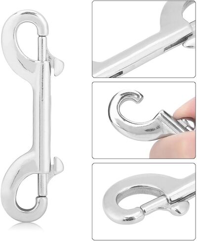 Estink 316 Stainless Steel Double End Diving Snap for BCD Double End Snap Hook with Safety Catch Diving Gear Marine Use in Kuwait