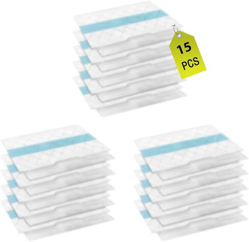 15 Pack VACMOP Disposable Hard Floor Vacuum and Mop Pad Refills for Shark Pro VM252 VM251 VM250 VM200 VC205 QM250 VM190 VM200P12 VMP30 Vacuum Cleaner Replacement Parts in Kuwait