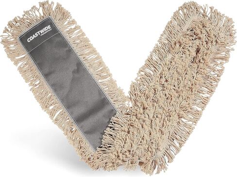 Professional Cut-End Dust Mop Head, Cotton, 48" x 5", White in Kuwait