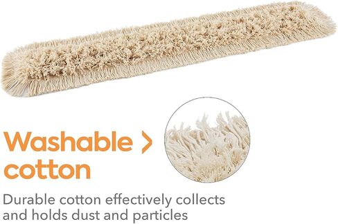 Professional Cut-End Dust Mop Head, Cotton, 48" x 5", White in Kuwait