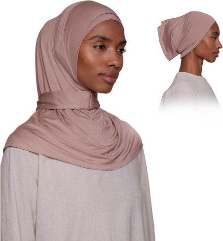 Voile Chic For Instant Hijab Racf for Women-2 قطعة Amira Slip-on Premium Jersey Hijab Dickrf Wrap in Kuwait