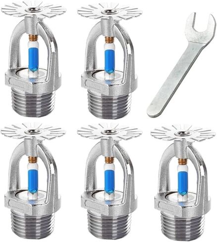 5Pcs Fire Sprinkler Heads, DN15 141°C High-Temperature Automatic Spray Nozzles for Protection System(UP TYPE) in Kuwait