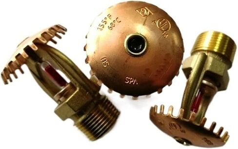1 قطعة 3/4 "NPT رأس رشاش الحريق المستقيم ، DN20 الاستجابة القياسية لفتحة كبيرة ، بناء النحاس/الزجاج in Saudi Arabia