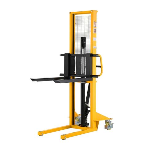 سعة Apollo Manual Forklift Hand Pallet Stacker 2200 رطل 63 "ارتفاع ارتفاع مع أرجل الممتدة والشوك القابل للتعديل in Saudi Arabia