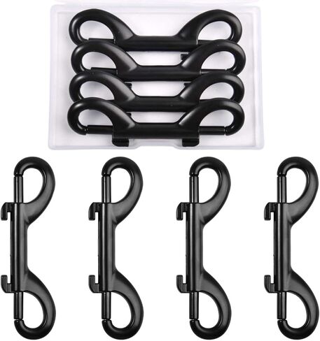 Double Ended Bolt Snaps Hooks 4PCS 3.5 Inch Zinc Alloy Trigger Metal Clip 25 KG Load for Pet Dog Leash Water Bucket Hooks Key Chain Holder Carabiner Home Farm Indoor and Outdoor in Saudi Arabia