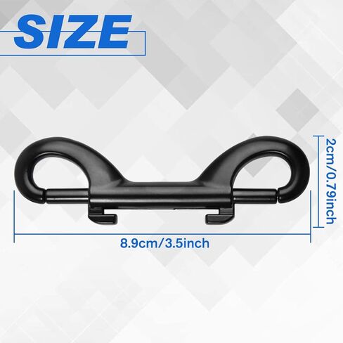 Double Ended Bolt Snaps Hooks 4PCS 3.5 Inch Zinc Alloy Trigger Metal Clip 25 KG Load for Pet Dog Leash Water Bucket Hooks Key Chain Holder Carabiner Home Farm Indoor and Outdoor in Saudi Arabia