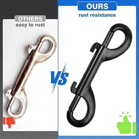 Double Ended Bolt Snaps Hooks 4PCS 3.5 Inch Zinc Alloy Trigger Metal Clip 25 KG Load for Pet Dog Leash Water Bucket Hooks Key Chain Holder Carabiner Home Farm Indoor and Outdoor in Saudi Arabia