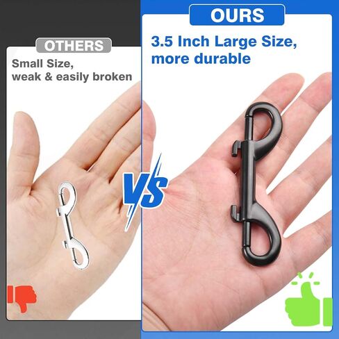 Double Ended Bolt Snaps Hooks 4PCS 3.5 Inch Zinc Alloy Trigger Metal Clip 25 KG Load for Pet Dog Leash Water Bucket Hooks Key Chain Holder Carabiner Home Farm Indoor and Outdoor in Saudi Arabia