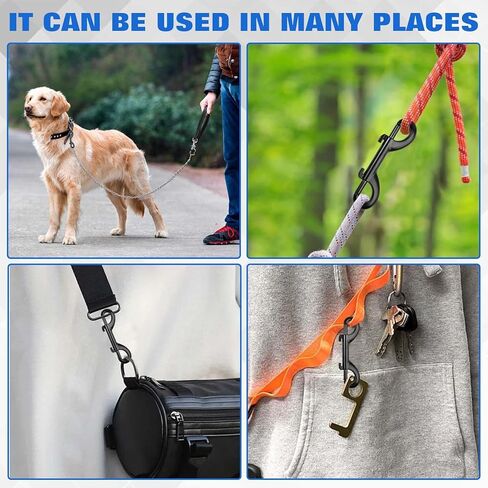 Double Ended Bolt Snaps Hooks 4PCS 3.5 Inch Zinc Alloy Trigger Metal Clip 25 KG Load for Pet Dog Leash Water Bucket Hooks Key Chain Holder Carabiner Home Farm Indoor and Outdoor in Saudi Arabia