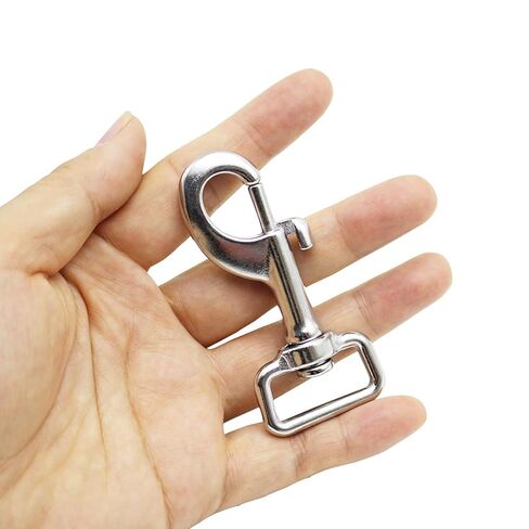 2.9 Inch Swivel Eye Snap Hook Bolt Snap 304 Stainless Steel Single Ended Heavy Duty Trigger Chain Clip for Boat Ropes and Cages, Camera Strap, Flag Pole Rope, Dog Leash 2pcs in Kuwait