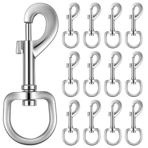 12 Pcs Swivel Snap Hooks for Dog Leash Heavy Duty 3.9 Inch Flag Clasp Single Ended Clip Hooks Multipurpose Bolt Snap for Keychain Camera Strap Linking Pet Leash in Saudi Arabia