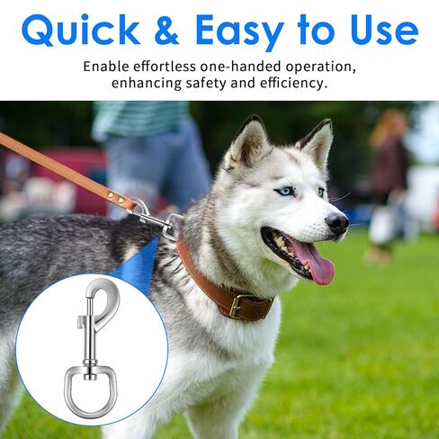 12 Pcs Swivel Snap Hooks for Dog Leash Heavy Duty 3.9 Inch Flag Clasp Single Ended Clip Hooks Multipurpose Bolt Snap for Keychain Camera Strap Linking Pet Leash in Saudi Arabia