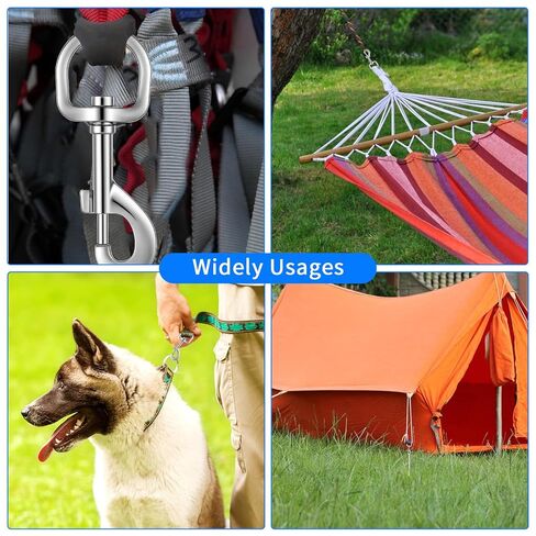 12 Pcs Swivel Snap Hooks for Dog Leash Heavy Duty 3.9 Inch Flag Clasp Single Ended Clip Hooks Multipurpose Bolt Snap for Keychain Camera Strap Linking Pet Leash in Saudi Arabia