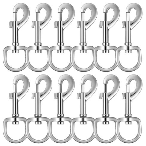 12 Pcs Swivel Snap Hooks for Dog Leash Heavy Duty 3.9 Inch Flag Clasp Single Ended Clip Hooks Multipurpose Bolt Snap for Keychain Camera Strap Linking Pet Leash in Saudi Arabia