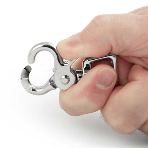 Jeffers Trigger Snap Scissor Snap Clip with Swivel Square Eye 2.5" – Nickel Plated Die Cast for Rope, Pet Leash, Harness, Keychain, DIY Crafts, Camping, Tools, Utility Use - 3/4" 2 Pack in Saudi Arabia