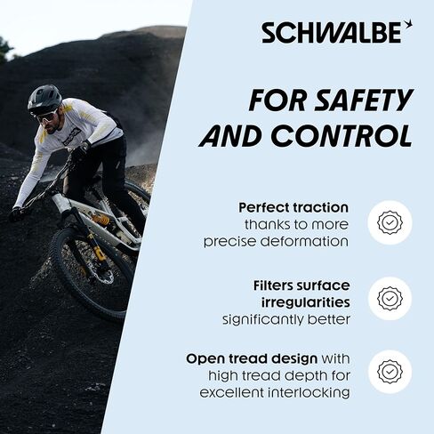 Schwalbe Albert Tyre - 29 × 2.50 ، بلا أنبوب ، طي ، أسود ، خط Evolution ، Trail Pro ، Addix Ultra Soft ، شعاعي ، E -50 in Kuwait