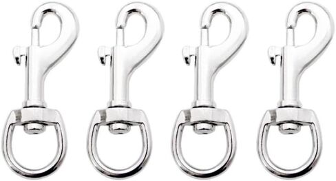 مشابك العلم خطافات دوارة، 4 قطع من سبائك الزنك 2.6 بوصة خطافات دوارة شديدة التحمل متعددة الوظائف لمقود الكلب وسلسلة مفاتيح حبل القارب in Kuwait