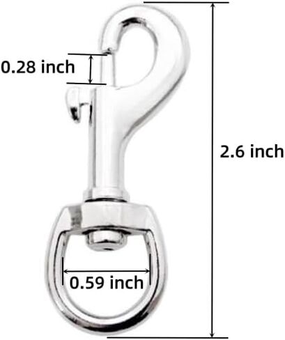 مشابك العلم خطافات دوارة، 4 قطع من سبائك الزنك 2.6 بوصة خطافات دوارة شديدة التحمل متعددة الوظائف لمقود الكلب وسلسلة مفاتيح حبل القارب in Kuwait