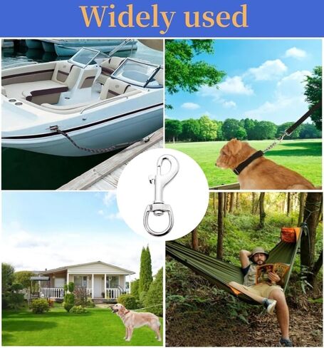 مشابك العلم خطافات دوارة، 4 قطع من سبائك الزنك 2.6 بوصة خطافات دوارة شديدة التحمل متعددة الوظائف لمقود الكلب وسلسلة مفاتيح حبل القارب in Kuwait