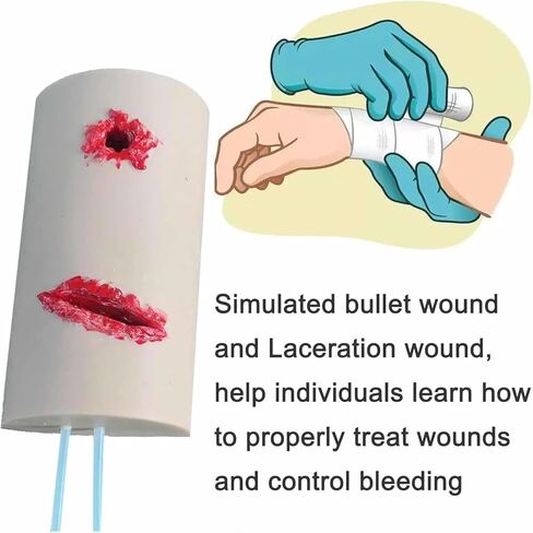 Wound Care Trainer Model, Hemorrhage Control Stop Bleeding Trainer Model, Laceration Wound Packing Trainer Models, Simulates Wound Packing and Tourniquet Trainer for Course First Aid Training in Kuwait