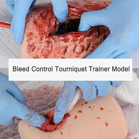 Wound Care Trainer Model, Hemorrhage Control Stop Bleeding Trainer Model, Laceration Wound Packing Trainer Models, Simulates Wound Packing and Tourniquet Trainer for Course First Aid Training in Kuwait