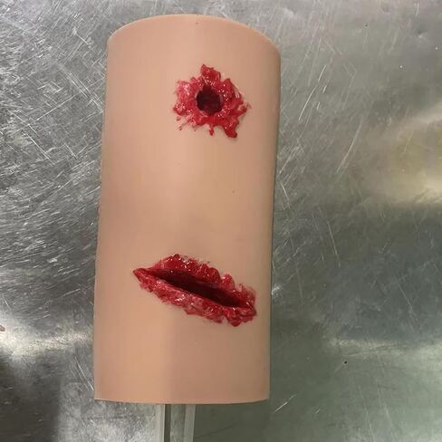 Wound Packing Trainer, Simulates Wound Kit, Realistic Appearance Design and Simulate Human Skin First Aid Training, Adjustable Wearable Design and Reusability, for Military First Aid, School in Kuwait