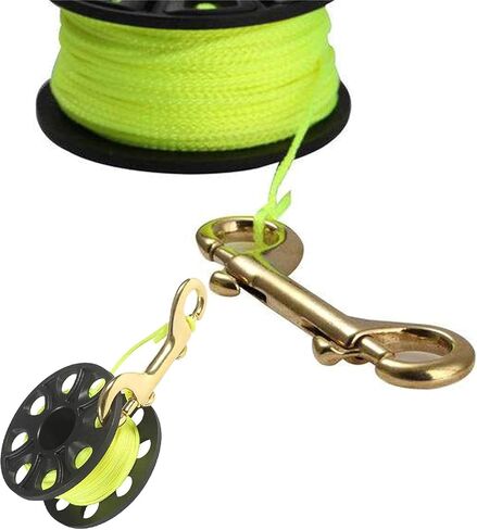 Solid Brass Diving Clips 4-Pack - Marine Grade Double-Ended Snap Hooks for Scuba Gear, Dog Leashes, Bags, Keychains - Heavy Duty Spring Loaded (2 Large 5" + 2 Small 3.5") in Kuwait