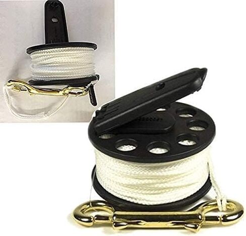 Solid Brass Diving Clips 4-Pack - Marine Grade Double-Ended Snap Hooks for Scuba Gear, Dog Leashes, Bags, Keychains - Heavy Duty Spring Loaded (2 Large 5" + 2 Small 3.5") in Kuwait