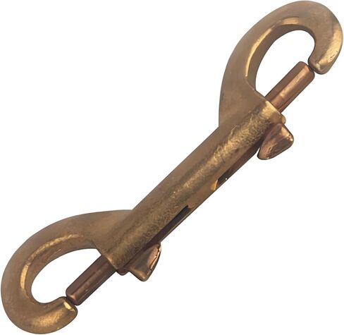 Solid Brass Diving Clips 4-Pack - Marine Grade Double-Ended Snap Hooks for Scuba Gear, Dog Leashes, Bags, Keychains - Heavy Duty Spring Loaded (2 Large 5" + 2 Small 3.5") in Kuwait