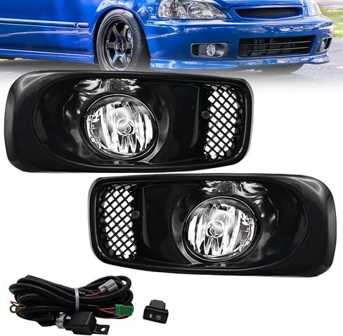 2pcs Fog Lights Compatible With 2010 2011 Honda CRV Front Bumper Lights with Wiring Harness and Switch Halogen Bulbs H11 12V 55W Clear Lens Left Driver and Right Passenger Side in Saudi Arabia