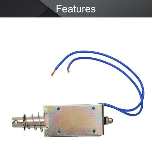 Fielect DC 24V 42N 10mm Stroke Push Pull Solenoid Electromagnet, 0.45A 10.8W, Open Frame Solenoid, Linear Motion, JF-1253B-24V in Saudi Arabia