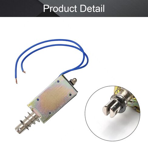 Fielect DC 24V 42N 10mm Stroke Push Pull Solenoid Electromagnet, 0.45A 10.8W, Open Frame Solenoid, Linear Motion, JF-1253B-24V in Saudi Arabia