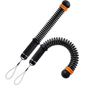 2PCS Weighted Ropeless Battle Ropes for Home Gym, Portable Weighted Workout Ropes for HIIT Arm Exerciser for Men & Women (Black+Orange) in Saudi Arabia