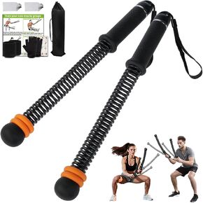 Ropeless Battle Ropes, Portable Cordless Battle Ropes with Sliding Weight Rings for Customizable Intensity, Home Training Kit with Storage Bag, Spring Stick for HIIT Strength & Muscle Training in Kuwait