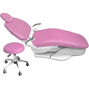 4Pcs/Set Dental Chair Covers, Headrest Backrest Protector, Dental Protective Full PU Leather Unit Dental Chair Seat Cover Elastic Waterproof Protective Case Protector Dentist Equipment(Color:Gray) in Kuwait