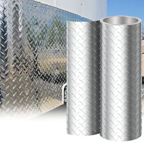 صفائح معدنية ألماسية من الألومنيوم، صفائح ماسية بلمسة نهائية مطحنة، لوحة معدنية ذات نسيج مداس سهلة القطع/الحفر - للاستخدام التجاري والسكني، أسِرَّة الشاحنات، والمقطورات، وجدران المرآب والخزائن، 78 بوصة × 24 بوصة in Kuwait