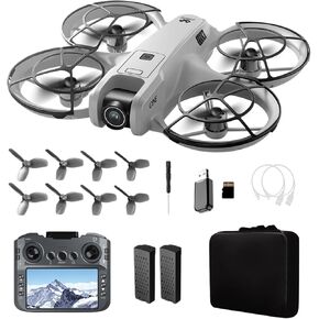 بدون طيار مع كاميرا للمبتدئين البالغين ، ومحرك بدون فرش ، ومفتاح واحد يقلل/الأرض ، والبصرية تحديد المواقع الإيماءة صورة الفيديو RC Quadcopter مع Body Light 2 Battion V666 هدية الطائرات بدون طيار للبالغين المبتدئين in Kuwait