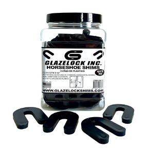 2" Plastic Horseshoe Shim resealable containers; 1/4" Thick Black; 50 Shims/Container in Kuwait