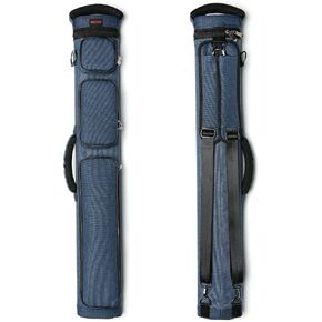حافظة عصا البلياردو 2 × 4 - حامل عصا البلياردو بقشرة صلبة مع جزء خارجي من النايلون، مقاوم للماء والغبار، وحزام كتف قابل للتعديل و3 جيوب للملحقات، يناسب مؤخرتين و4 أعمدة in Kuwait