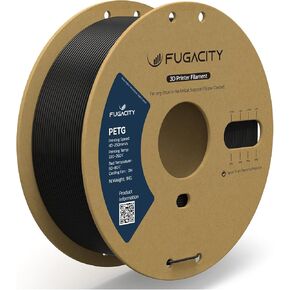 Fugacity PETG Filament 1.75mm, Black 3D Printer Filament 2 Roll 1KG Spool Bundles, Dimensional Accuracy +/- 0.02mm, Enhanced Printing Effect Fits Most FDM 3D Printers in Saudi Arabia