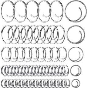 66 Pcs 5 Sizes Stainless Steel Cotter Ring Kit, Durable 316 Stainless Steel Split Rings Secure Popular Sizes of Clevis Pins, Corrosion Resistant Marine Hardware for Hitch Pin Lock Systems in Kuwait