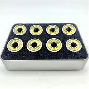 محامل 16 قطعة Powerslide ILQ-9 608 محامل التزلج على الجليد لسباق التعرج الأسطوانة 608zz ذهبي in Kuwait