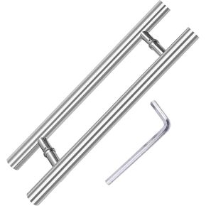 Stainless Steel Pull Door Handle, Commercial H-Shape Push Pull Door Handle, for Glass Door Wooden Door,Modern Entry Door Handle, Silver (Size : 500 * 300mm) (1200 * 900mm) in Kuwait