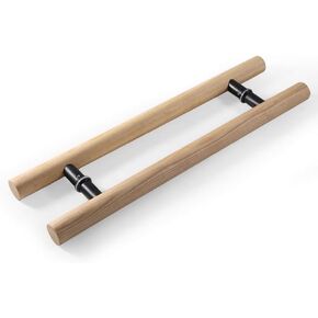 Door Handle, Solid Wood Commercial Push-Pull Door Handle/Glass Door Handle/Barn Door Pull Handle, 5 Lengths (Size : Length400mm) (Length1000mm) in Kuwait